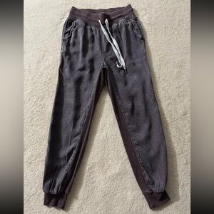 Aerie Women’s Dark Purple/Brown Ribbed‎ Woven Lyocell Joggers Size Xsmall